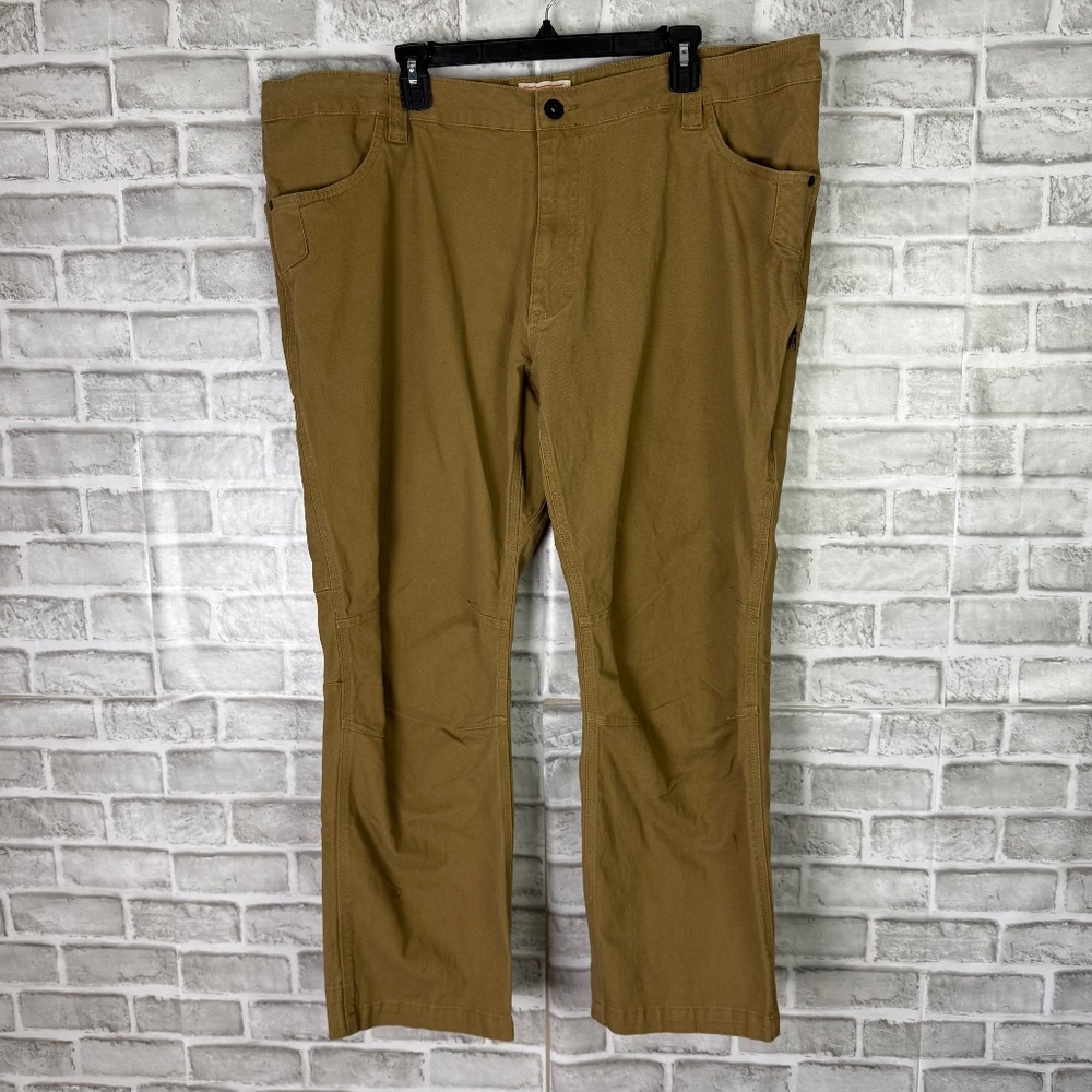 Off The Grid The Trailblazer Tapered Fit Beige Canvas Cargo Pants Mens 44 x 30